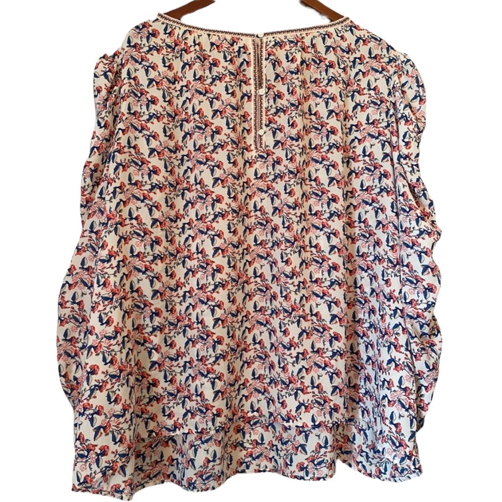 Max Studio Floral Print Long Sleeve Top